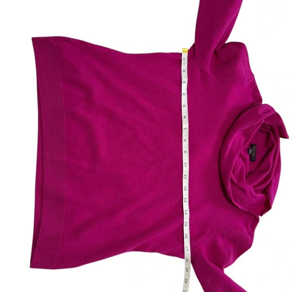 Brooks Brothers Saxxon Wool Magenta Cowl Neck Sweater size Large